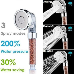 Modern adjustable shower head with anion filter by ZhangJi