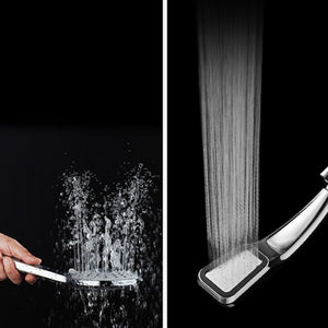 300-holes Pressure Supercharger Rainfall Shower Head Square Hand-held Shower Nozzle Water Saving High Quality